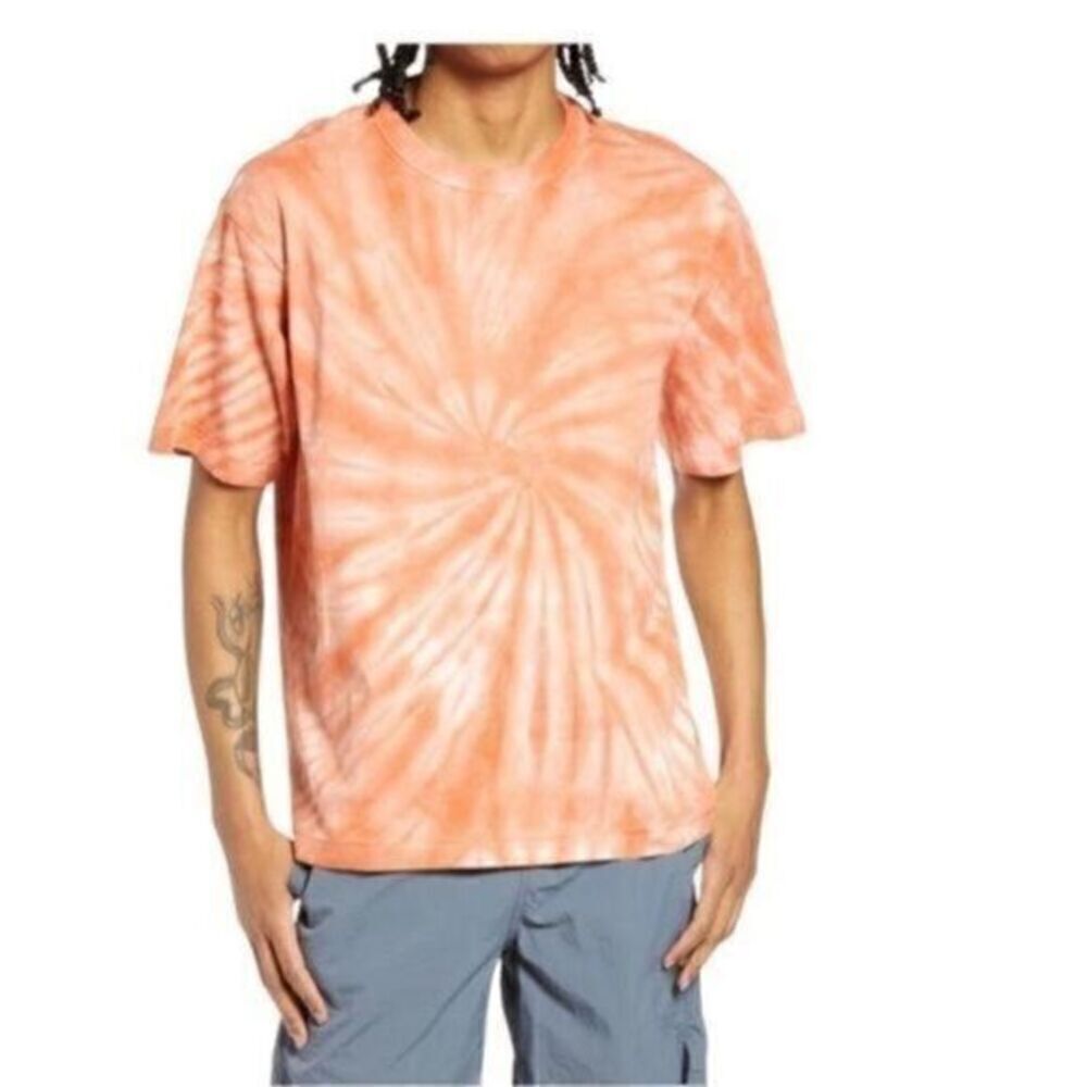 Nordstrom BP Tie Dye T Shirt Coral Shrimp XL